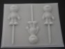 263sp Furry Blue Monster Chocolate or Hard Candy Lollipop Mold